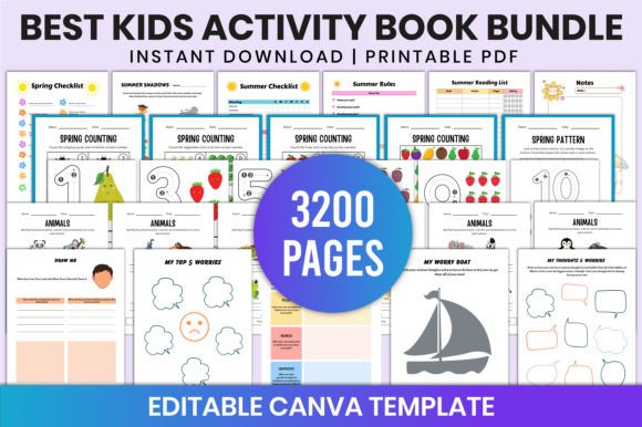 Best Kids Activity Book Bundle for Canva & Classroom Resources