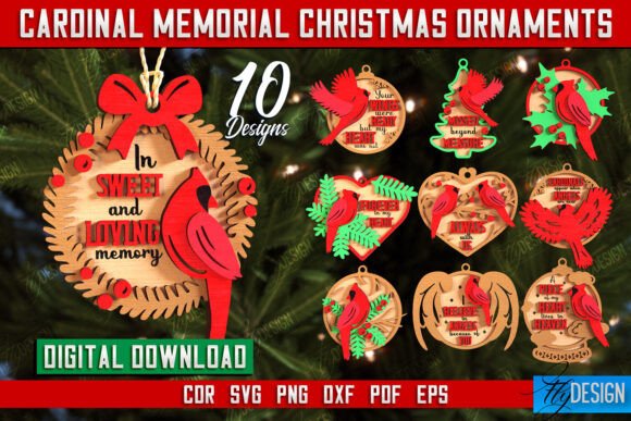 Cardinal Memorial Christmas Ornaments for Winter Amp Branding