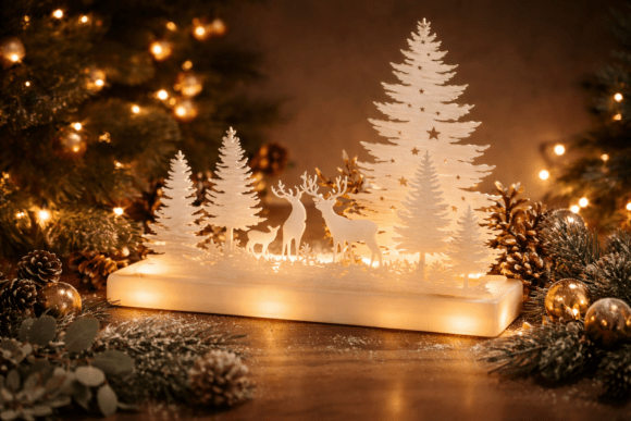 Christmas Reindeer Forrest Light Stand Review for Home Decor
