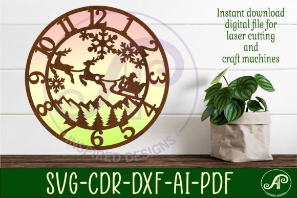 Christmas Wall Clock Laser Cut File: Winter Amp Branding Review