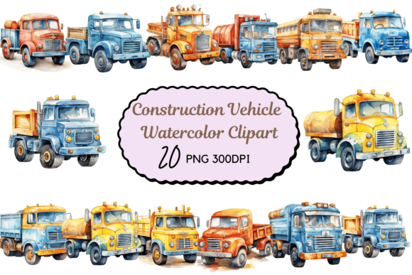 Colorful Construction Vehicle Clipart
