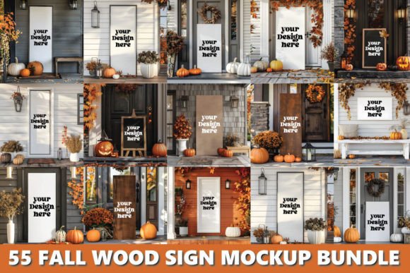 Fall Wood Sign Mockup Bundle Review