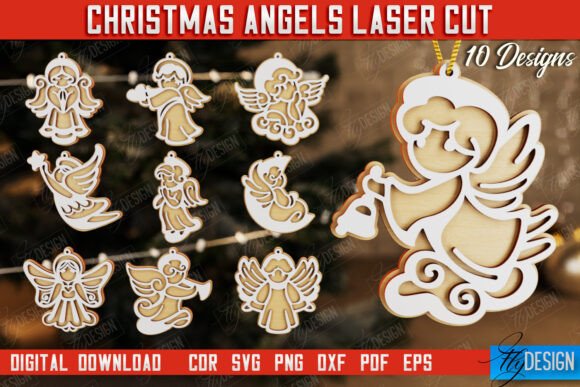 Layered Christmas Angels Bundle CNC Review