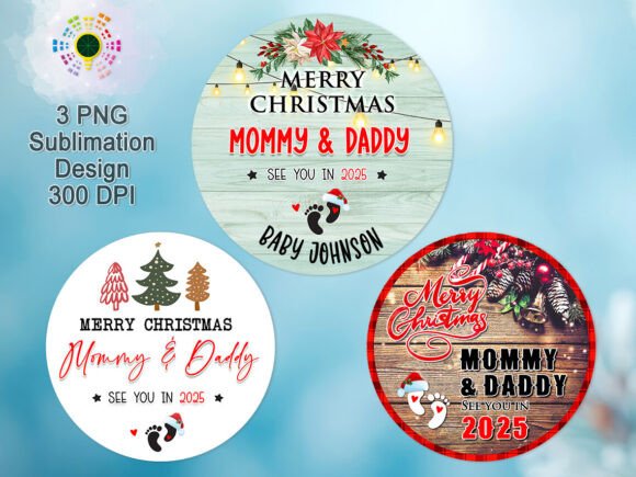 Mommy and Daddy See You in 2025 Ornament Review & Print Templates