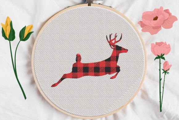 Plaid Reindeer: A Christmas Design Asset for Modern Publishing