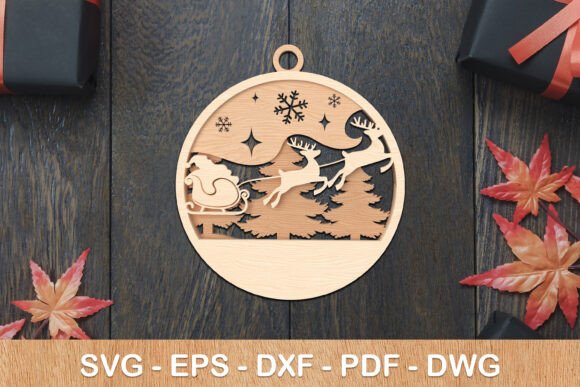 Santa Reindeer Laser Cut Ornament for Winter Amp Blog Visuals
