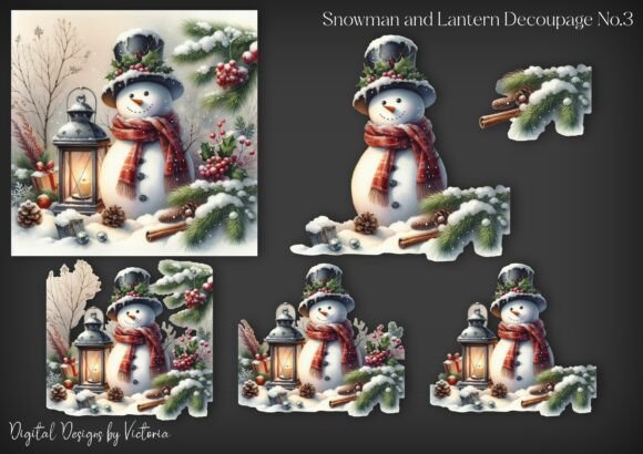 Snowman and Lantern Decoupage No.3 Review
