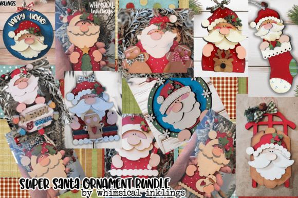 Super Santa Laser SVG Bundle for Winter Amp Designs