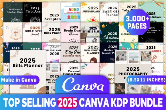 Top Selling 2025 Canva Kdp Interiors for Planners Amp